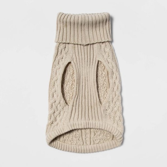 Boots & Barkley Dog or Cat Sweater Pet Apparel Beige Up to 20 lbs Size S Small - Picture 4 of 12